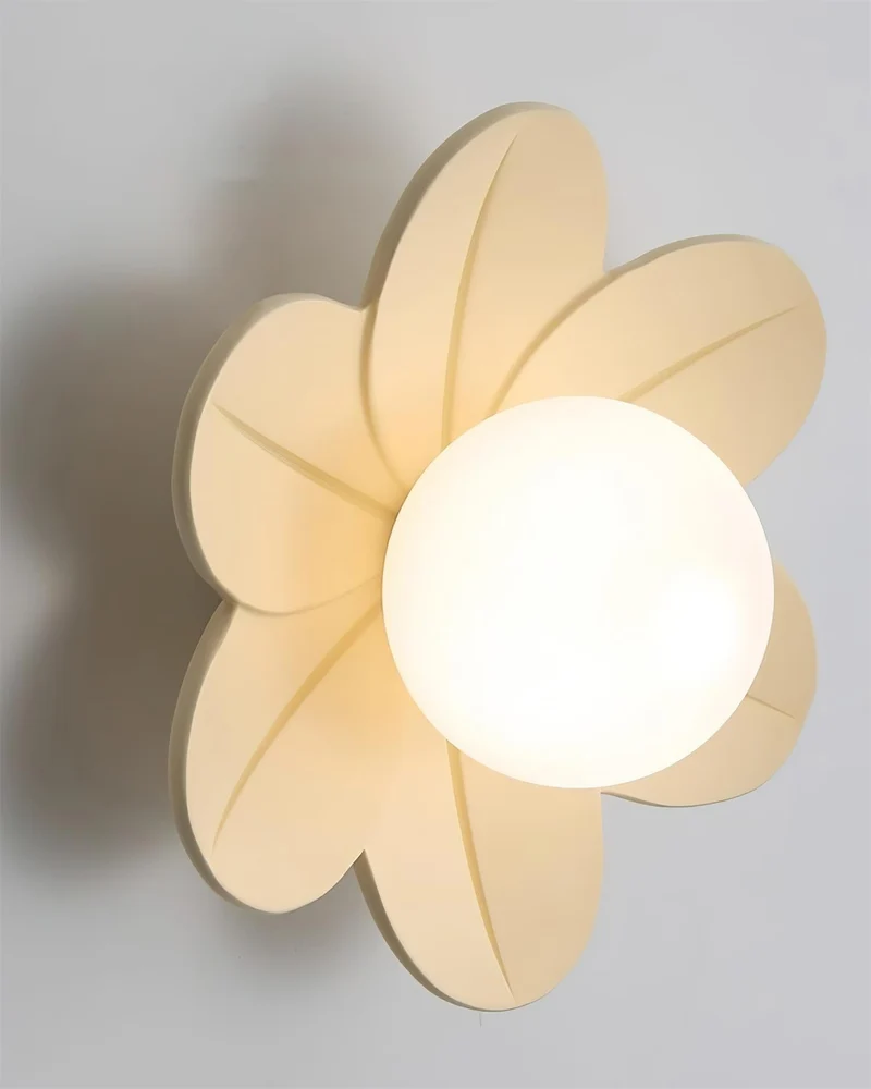 Decorative contemporary floral glass ceiling lamp