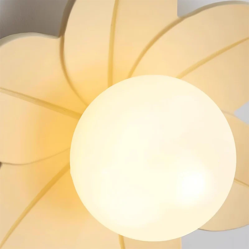Decorative contemporary floral glass ceiling lamp