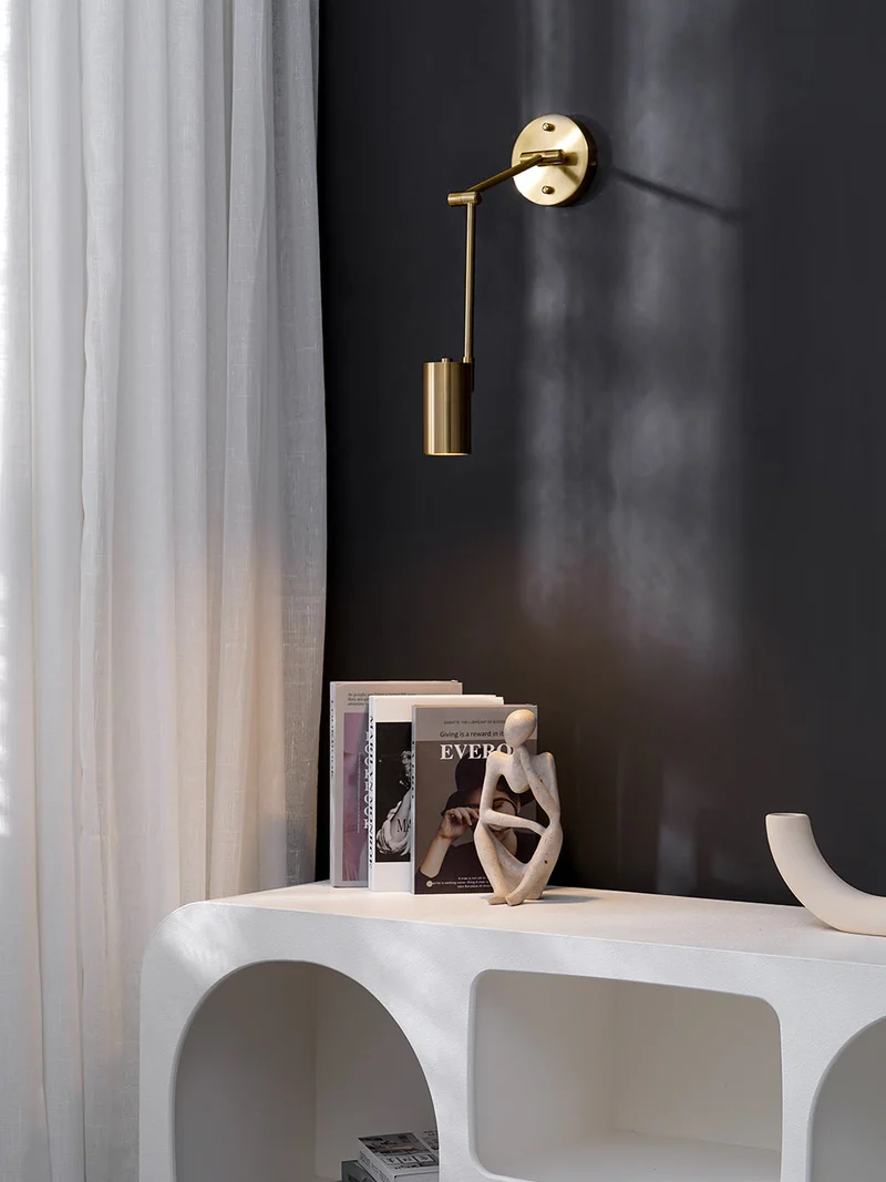 Contemporary Wall Sconce with Movable Arm