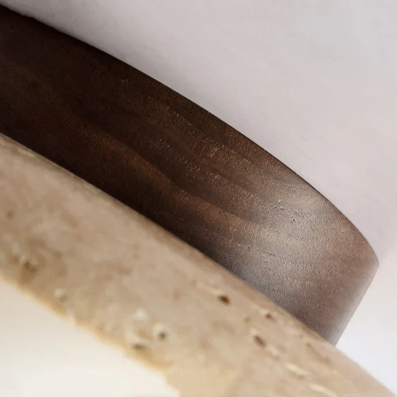 Decorative LED Ceiling Lamp for Staircase and Hallway – Natural Travertine Pattern