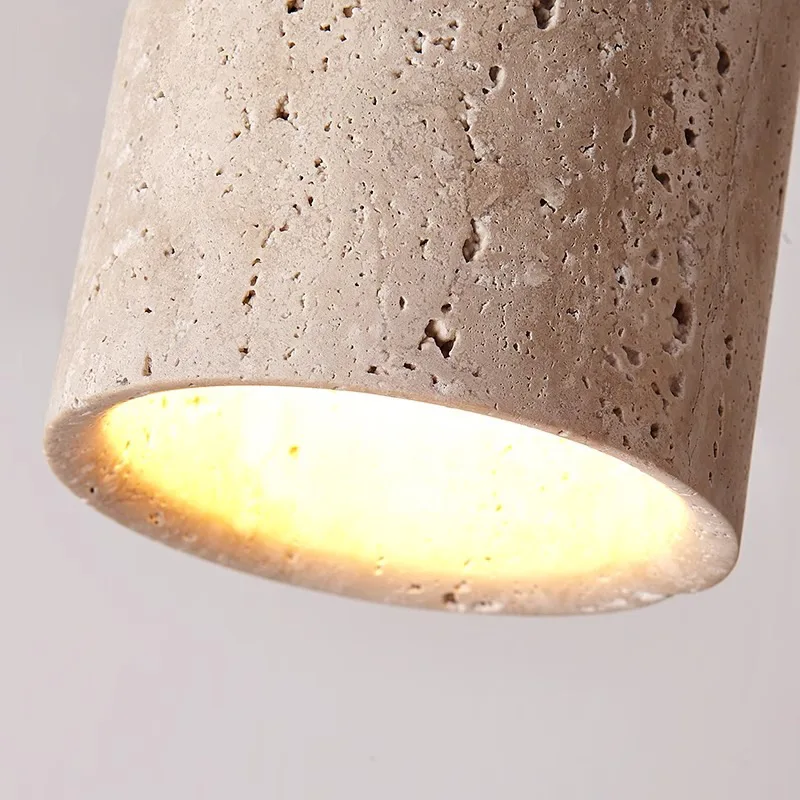 Decorative LED Ceiling Lamp for Staircase and Hallway – Natural Travertine Pattern