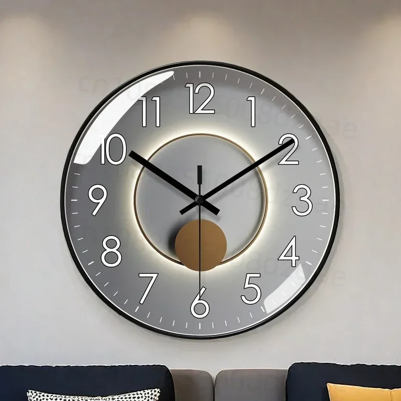 Luxury Universal Silent Round Wall Clock for Modern Homes