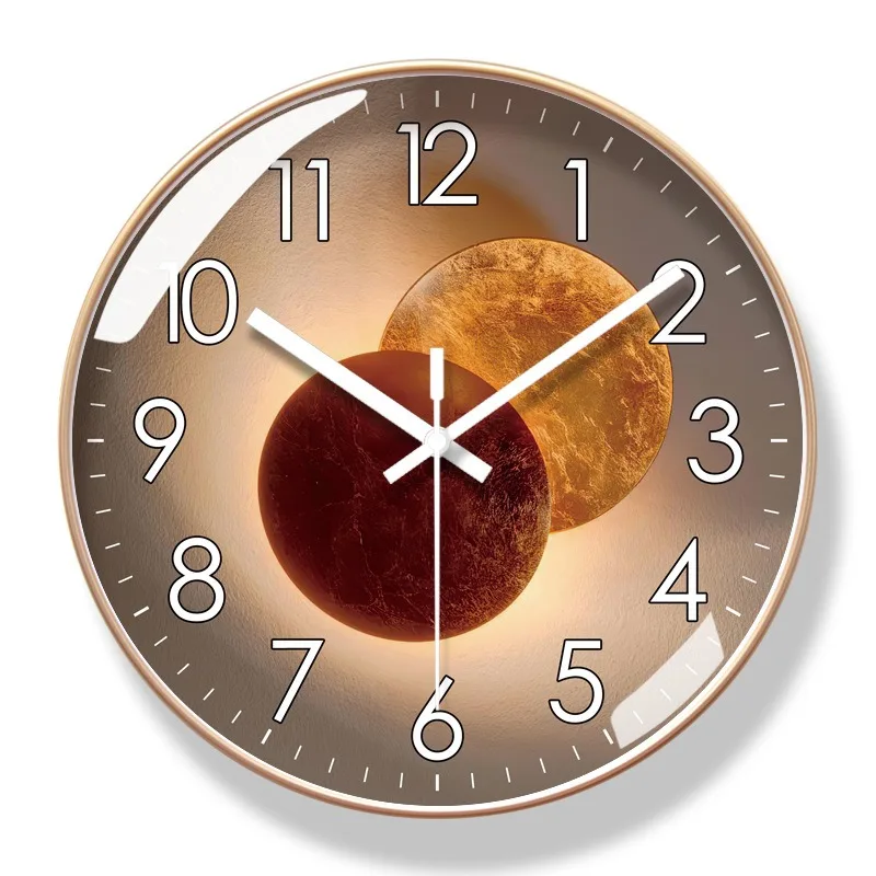 Luxury Universal Silent Round Wall Clock for Modern Homes