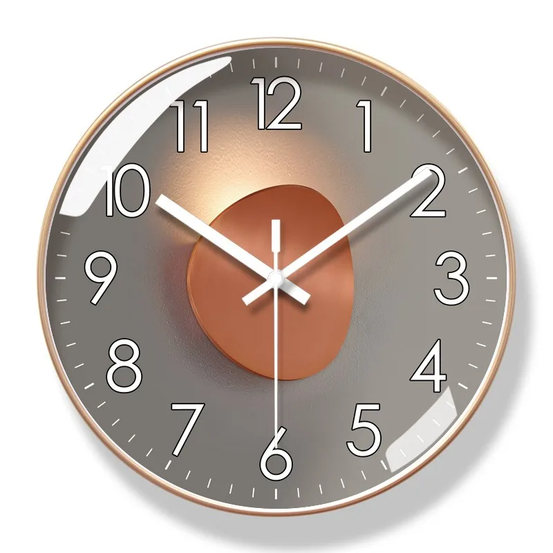 Luxury Universal Silent Round Wall Clock for Modern Homes