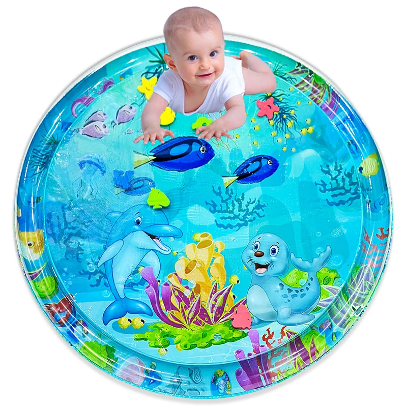 Interactive Colorful Inflatable Water Mat for Babies Tummy Time