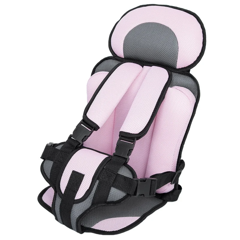 Adjustable Child Car Seat with 5-Point Safety Harness and Soft Padding