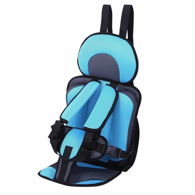 Adjustable Child Car Seat with 5-Point Safety Harness and Soft Padding