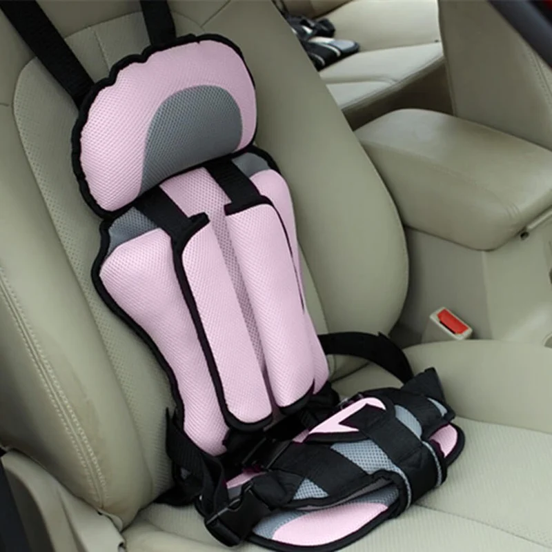 Adjustable Child Car Seat with 5-Point Safety Harness and Soft Padding