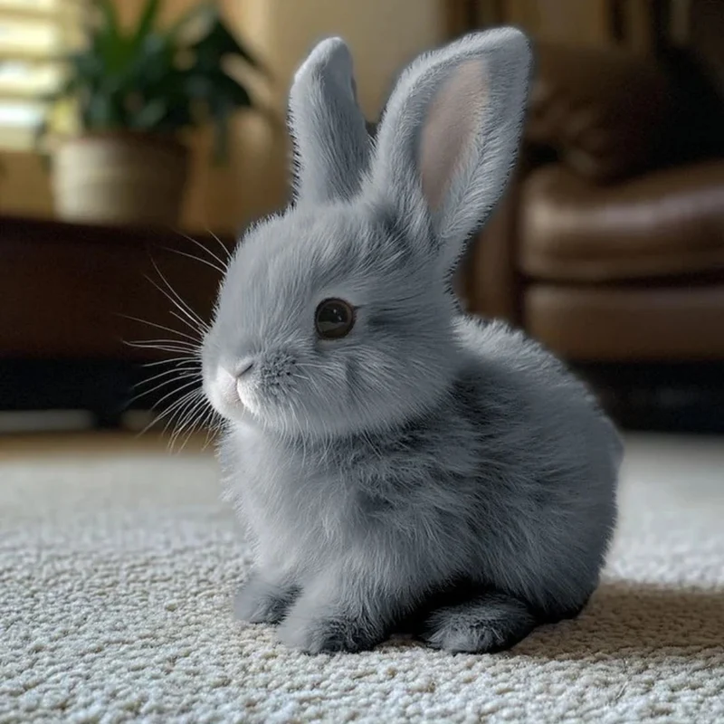 Soft Cute Realistic Plush Rabbit with Movements