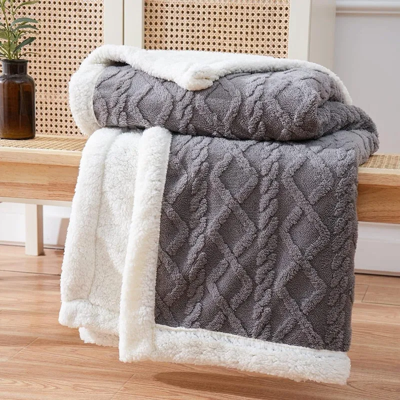 Thick Cozy Blanket for Home Relaxation Warm Embrace