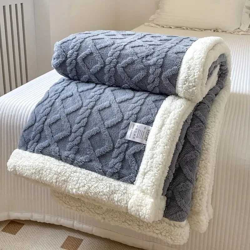 Thick Cozy Blanket for Home Relaxation Warm Embrace