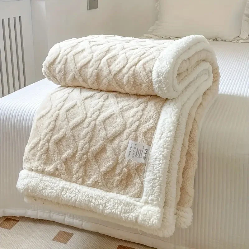 Thick Cozy Blanket for Home Relaxation Warm Embrace