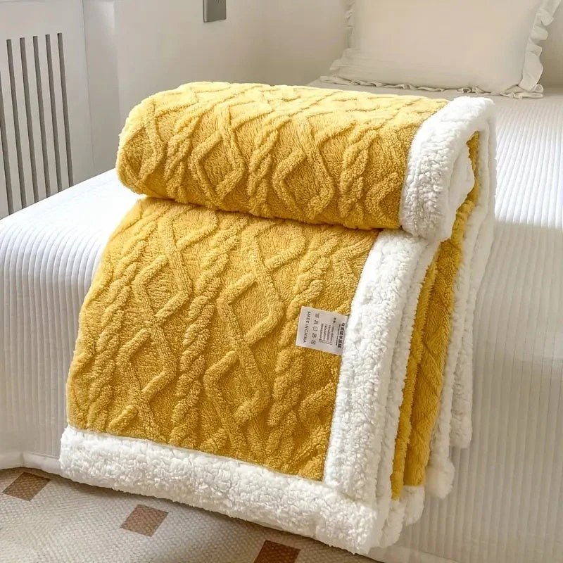 Thick Cozy Blanket for Home Relaxation Warm Embrace