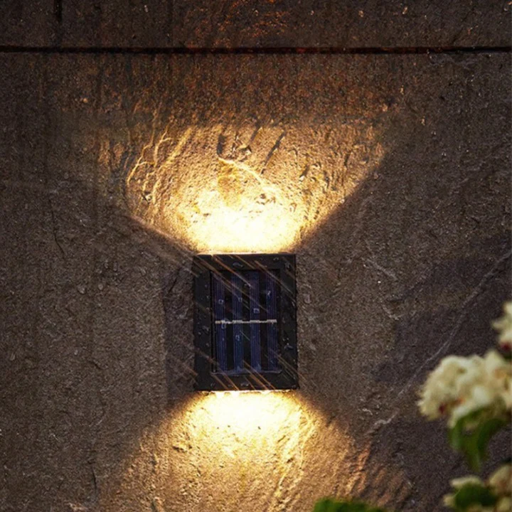 Solar LED Wall Lamps Modern Outdoor Lighting for Garden