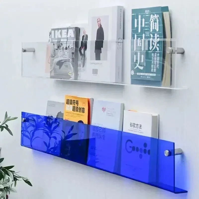 Compact wall display shelves for storing books and records