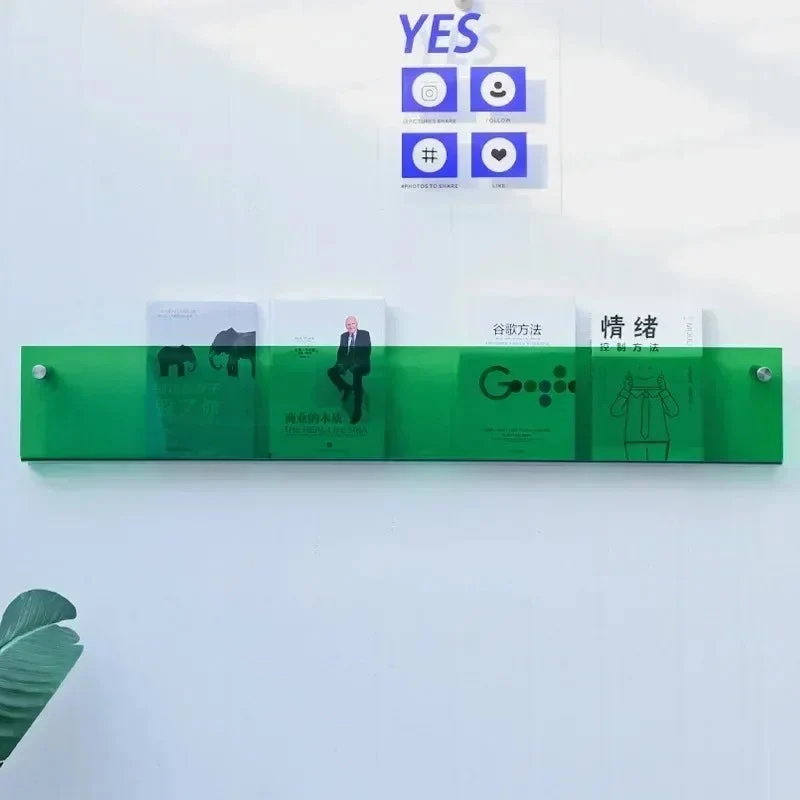 Compact wall display shelves for storing books and records
