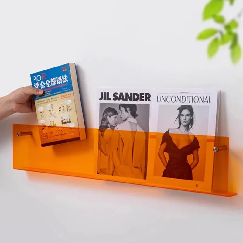 Compact wall display shelves for storing books and records