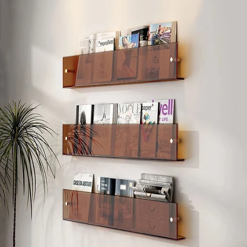 Compact wall display shelves for storing books and records