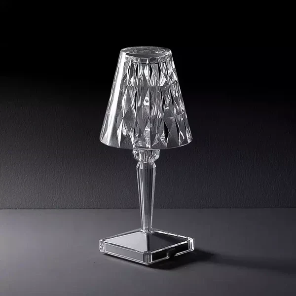 Crystal style table lamp with touch control elegant light
