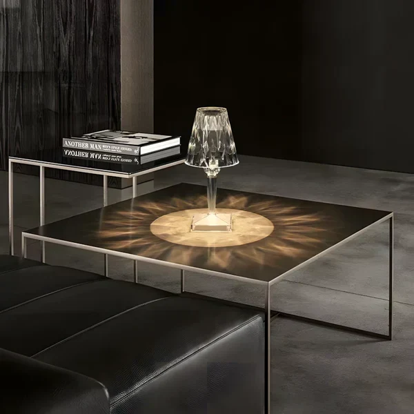 Crystal style table lamp with touch control elegant light