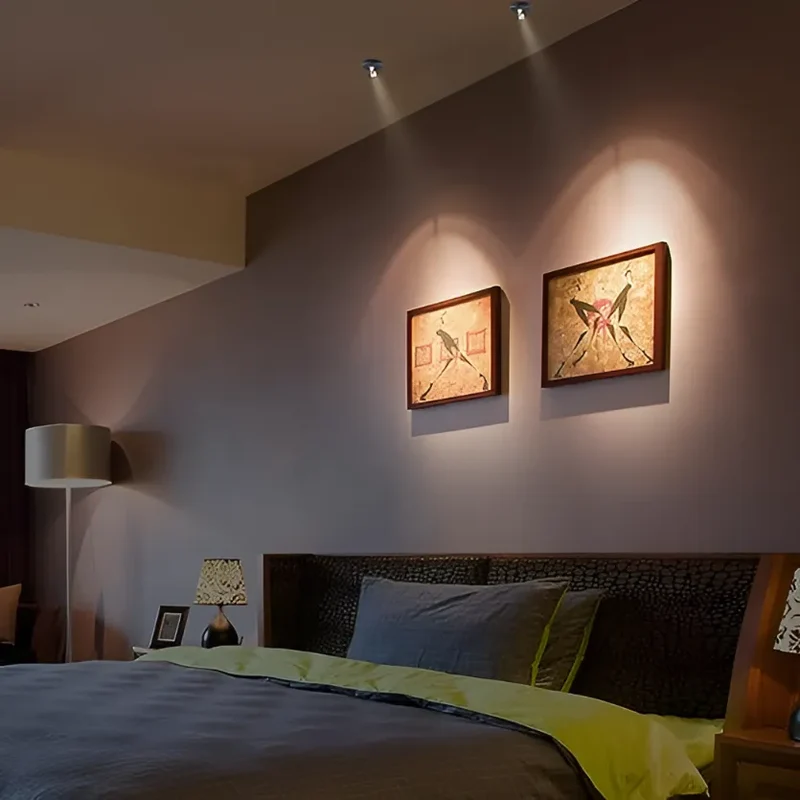 Wireless adjustable wall spotlight with remote control