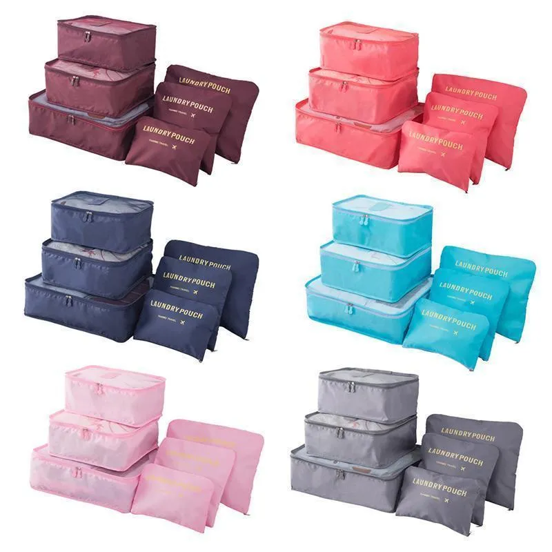 Reis Organizer Set – 6-Delige Opbergkubussen met Ademend Mesh & Ruimtebesparend Ontwerp
