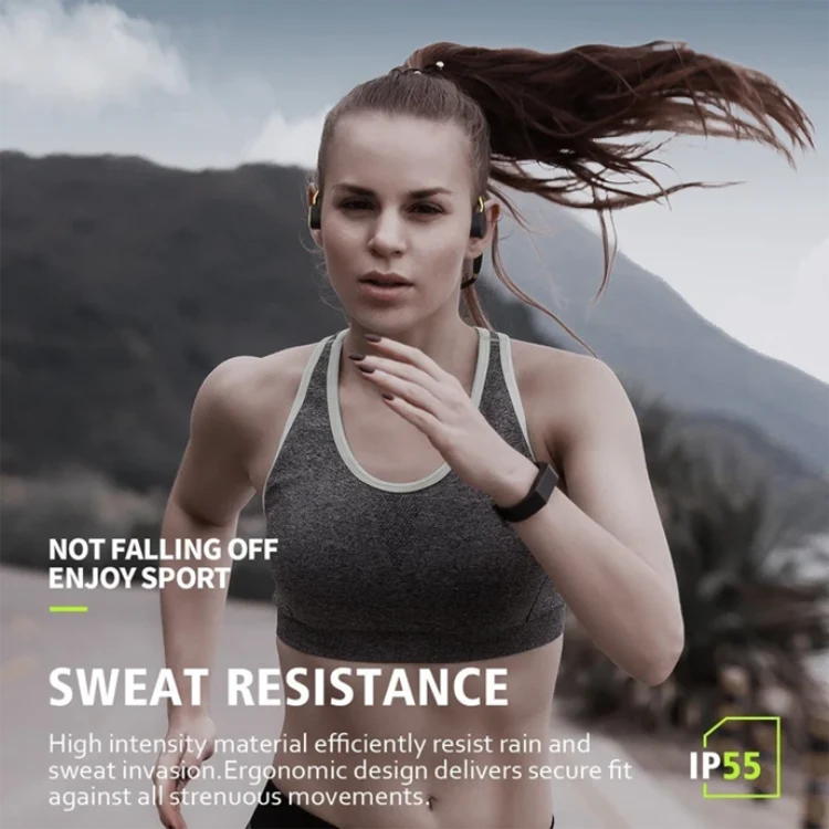 Bone Conduction Sportkoptelefoon – Draadloos, Lichtgewicht & IP67 Waterbestendig