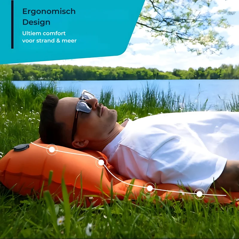 Zelfopblazend Slaapmatje – Lichtgewicht Kampeermat met Ingebouwde Pomp en Compact Design