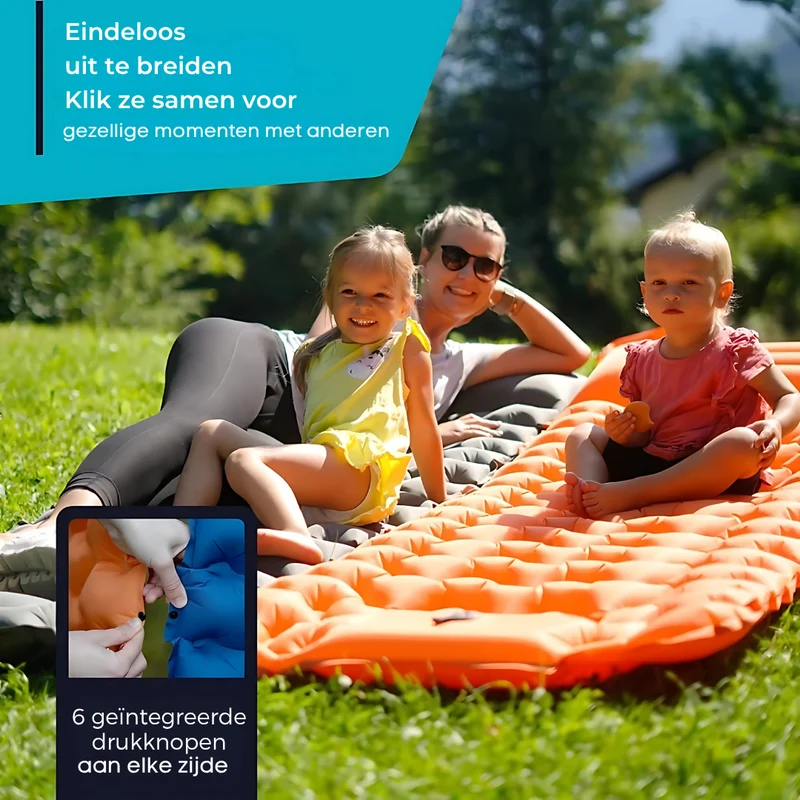 Zelfopblazend Slaapmatje – Lichtgewicht Kampeermat met Ingebouwde Pomp en Compact Design