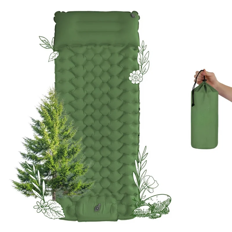 Zelfopblazend Slaapmatje – Lichtgewicht Kampeermat met Ingebouwde Pomp en Compact Design