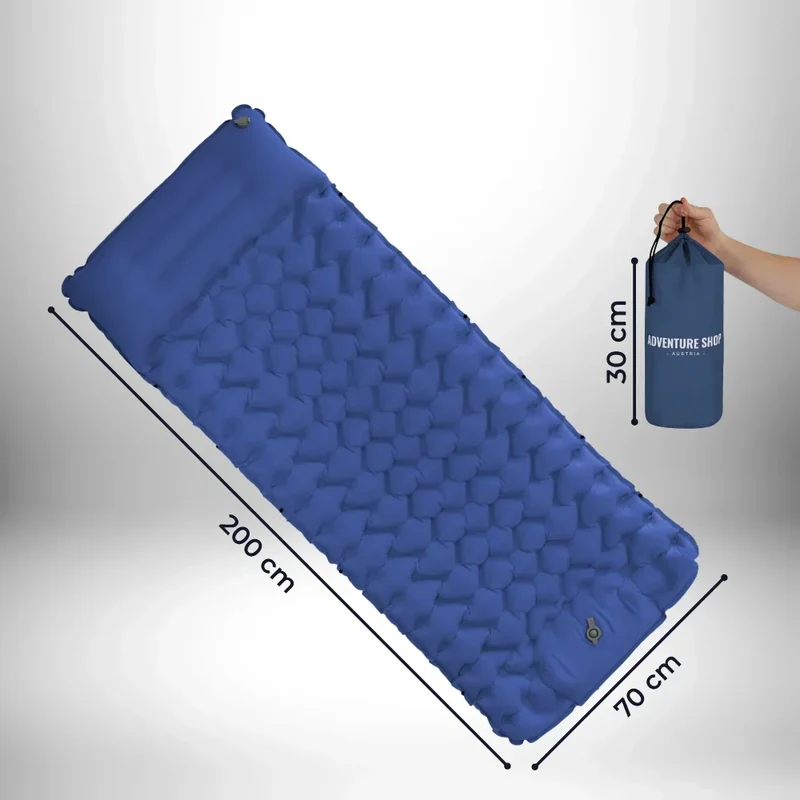 Zelfopblazend Slaapmatje – Lichtgewicht Kampeermat met Ingebouwde Pomp en Compact Design