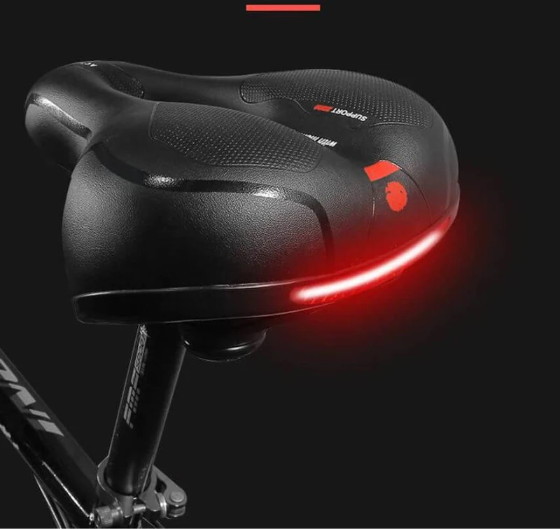 Ergonomisch Fietszadel – Comfortabel Zadel met Schokabsorptie en LED Achterlicht