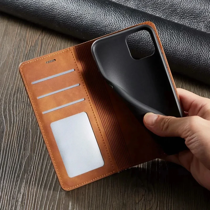 iPhone Wallet Hoesje – Magnetische Flip Case met Pasjeshouder en Standfunctie