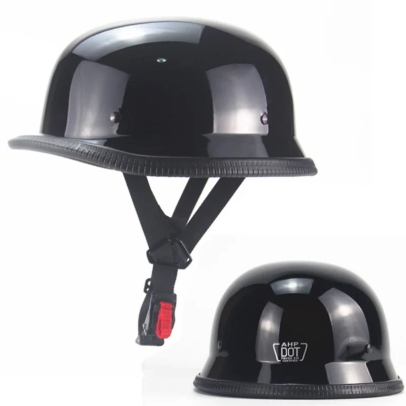 Retro Motorhelm – Lichtgewicht Halfhelm voor Cruiser, Scooter en Motor