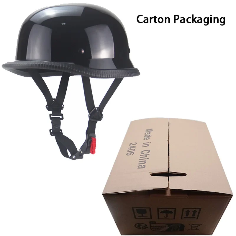 Retro Motorhelm – Lichtgewicht Halfhelm voor Cruiser, Scooter en Motor