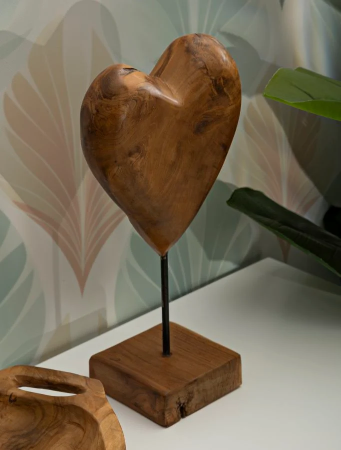 Scultura Dobu 20x12x37 cm in Teak Riciclato