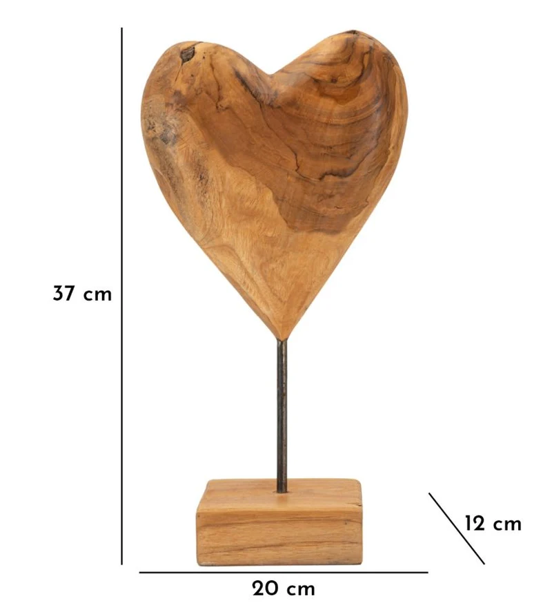 Scultura Dobu 20x12x37 cm in Teak Riciclato