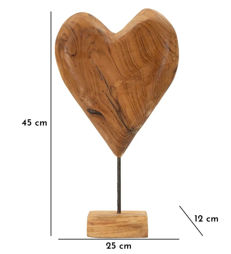 Scultura Dobu 25x12x45 cm in Teak Riciclato
