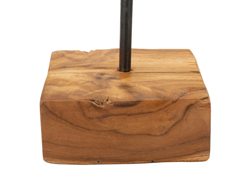 Scultura Cuore 10x10x25 cm in Teak Riciclato