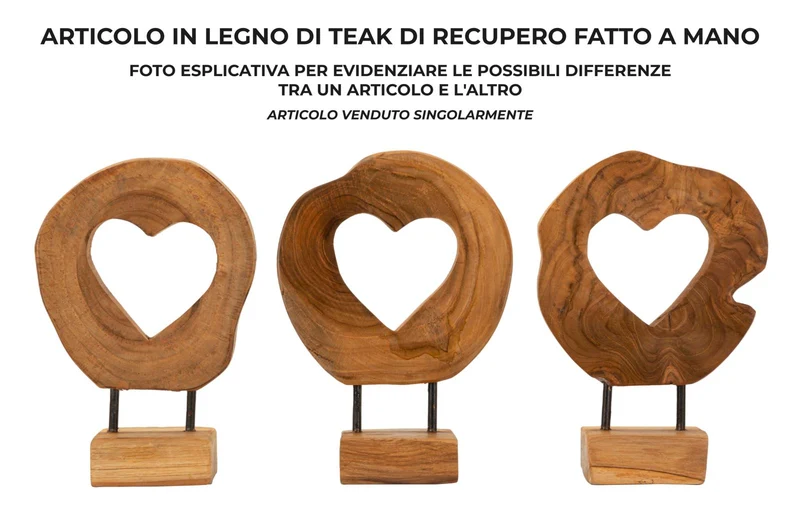 Scultura Hasi 20x10x28 cm in Teak Riciclato