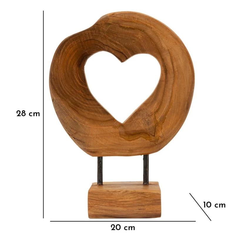 Scultura Hasi 20x10x28 cm in Teak Riciclato