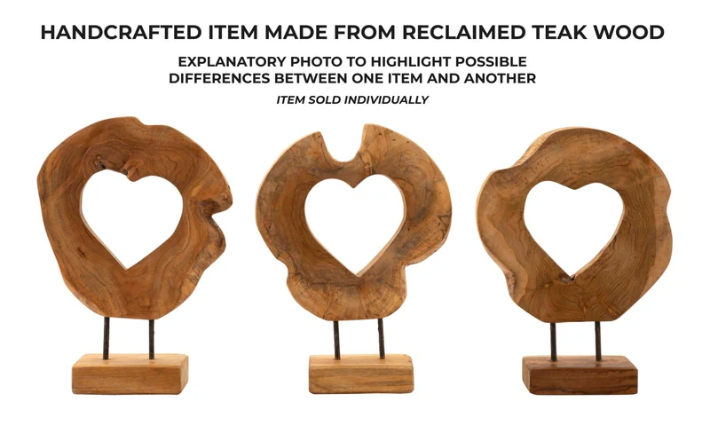 Scultura Hasi 28x10x38 cm in Teak Riciclato