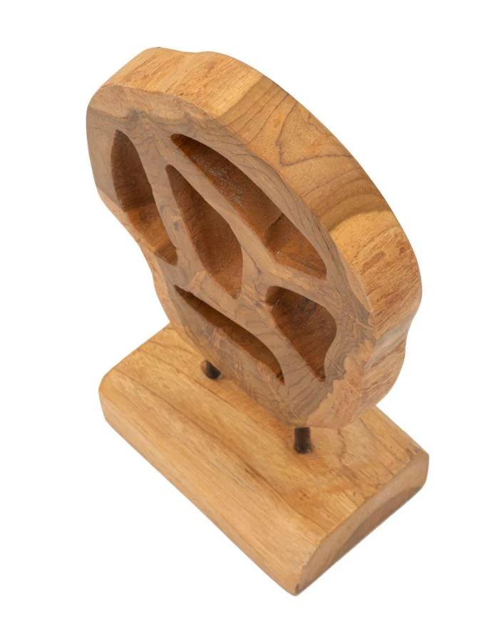 Scultura Lubang 18x10x27 cm in Teak Riciclato