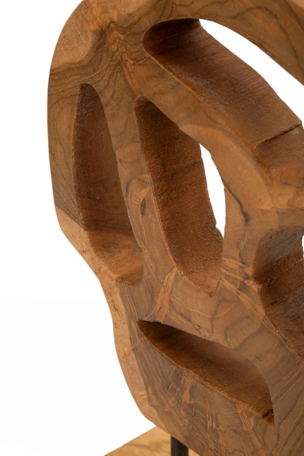 Scultura Lubang 18x10x27 cm in Teak Riciclato