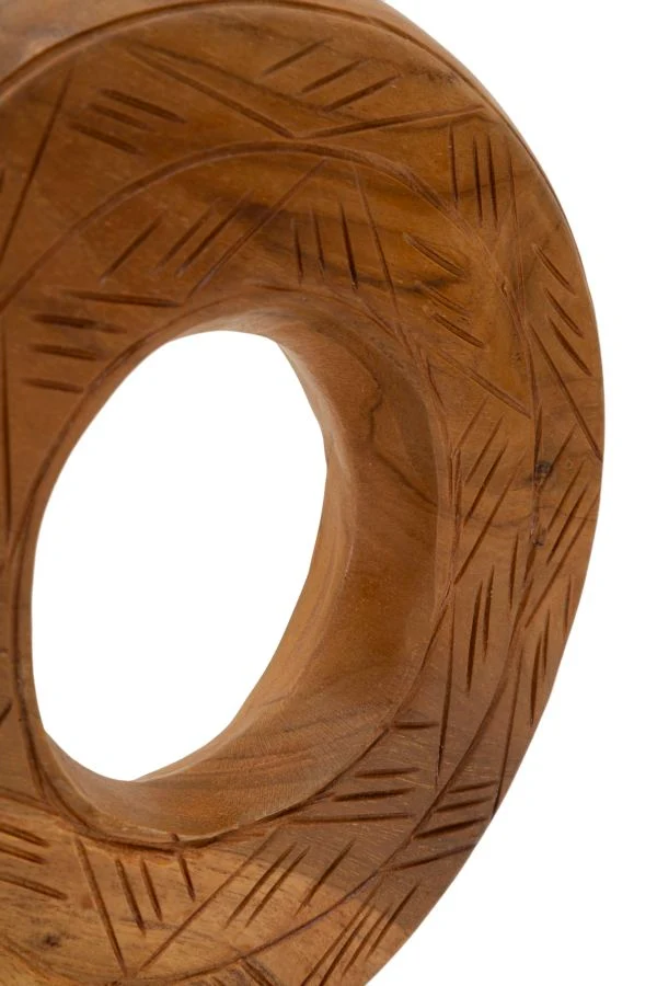 Scultura Dorat Cerchio 20x10x28 cm in Teak Riciclato