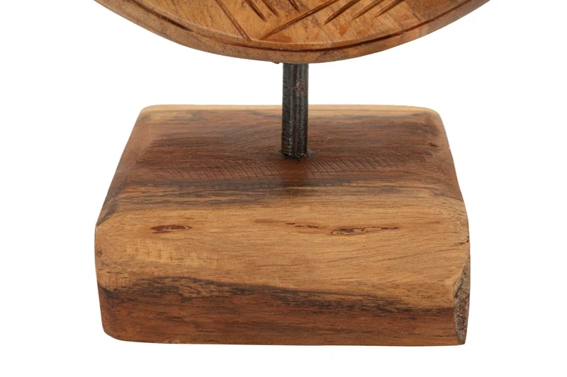Scultura Dorat Cerchio 20x10x28 cm in Teak Riciclato