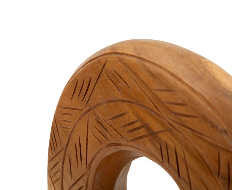 Scultura Dorat Cerchio 20x10x28 cm in Teak Riciclato