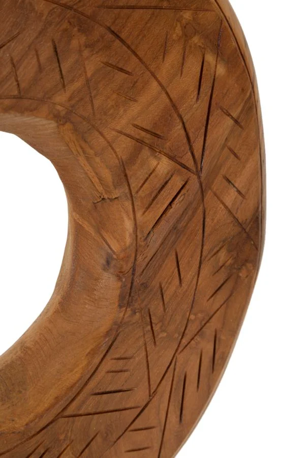 Scultura Dorat Cerchio 28x10x38 cm in Teak Riciclato