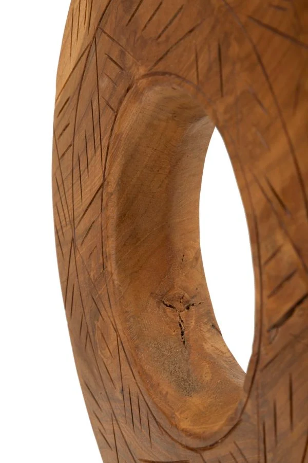 Scultura Dorat Cerchio 28x10x38 cm in Teak Riciclato