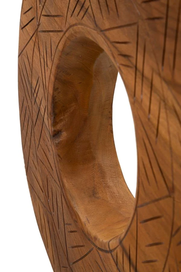 Scultura Dorat Cerchio 35x10x58 cm in Teak Riciclato